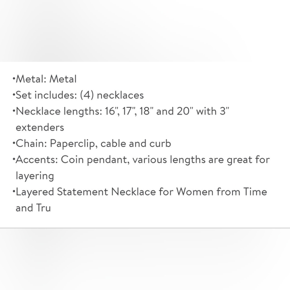 4 Piece Pendant Necklace Set - Picture 3 of 3